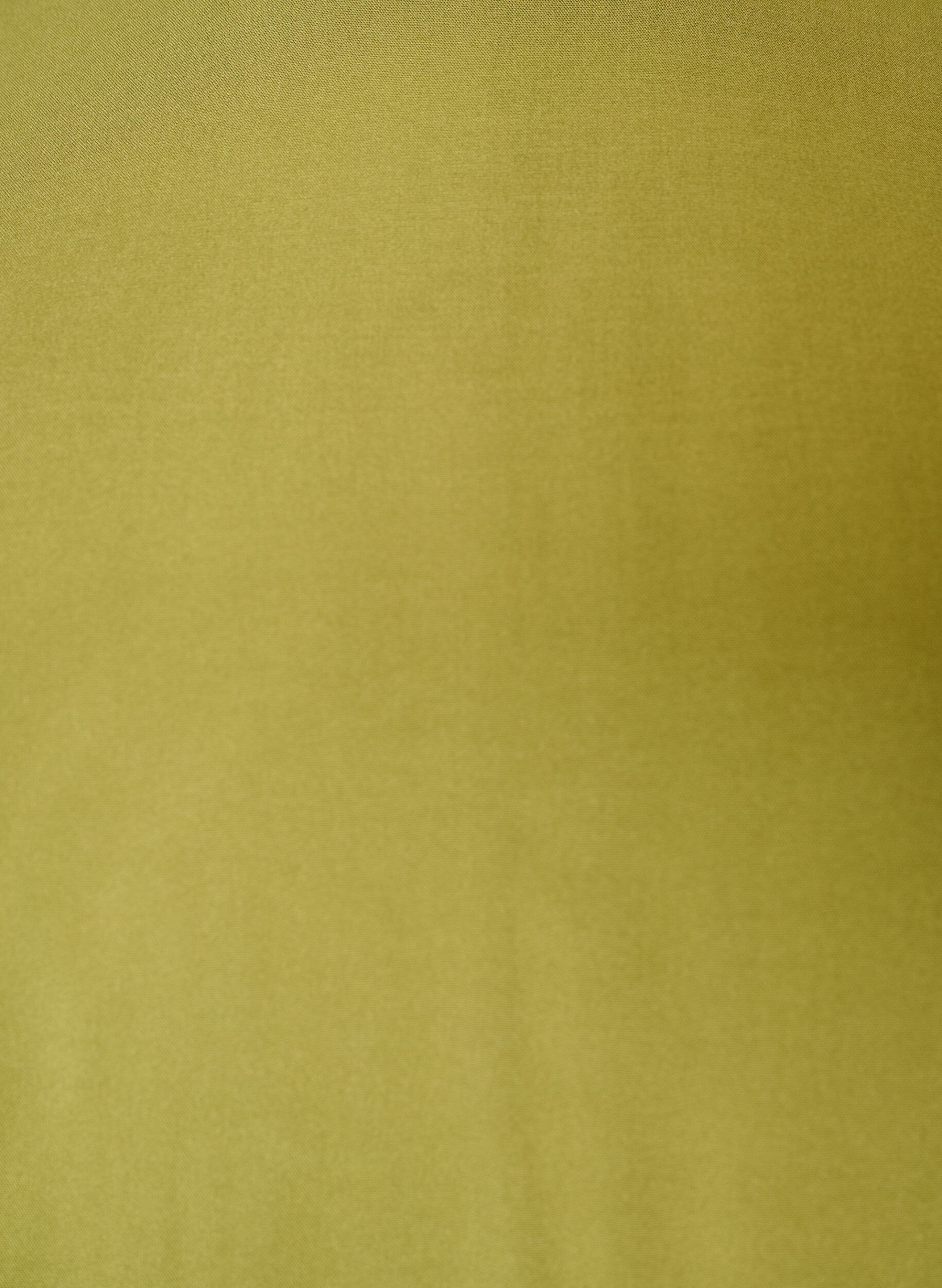 ZizziVevet bluse med korte ermer og rund hals, Gr&oslash;nn, Packshot image number 2