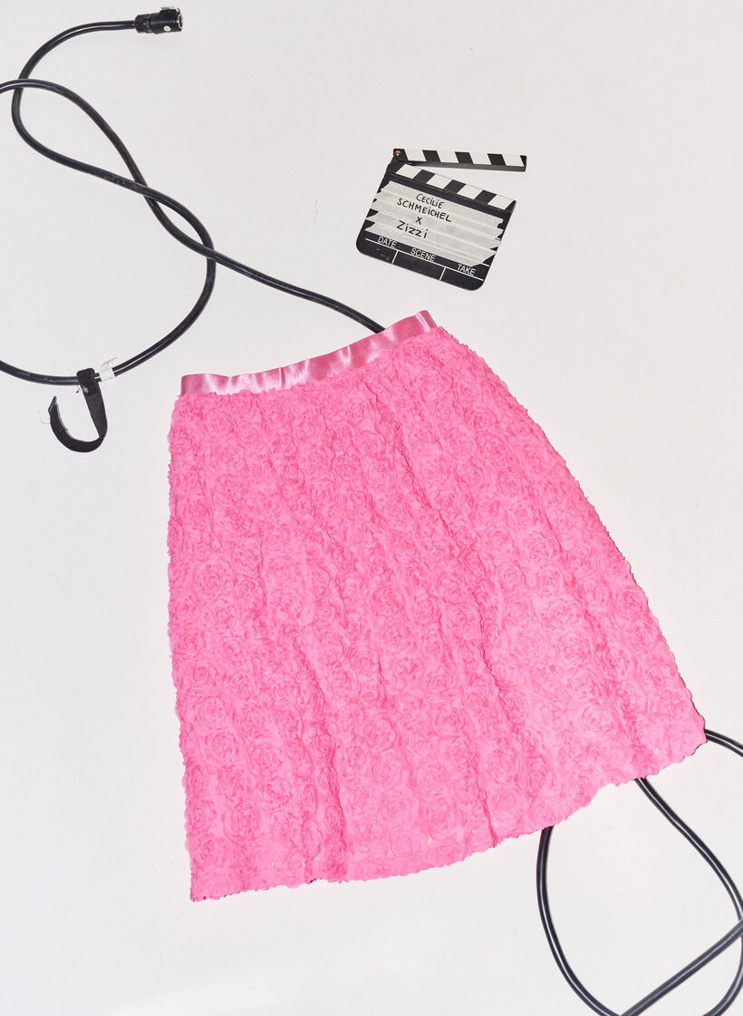 Midiskjørt med 3D-blomster, Dianthus, Image image number 0