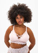 Bralette med snor og myk vattering, Peach Blush, Model image number 0