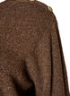 Strikket bluse med knappdetalj, Brun, Packshot image number 2