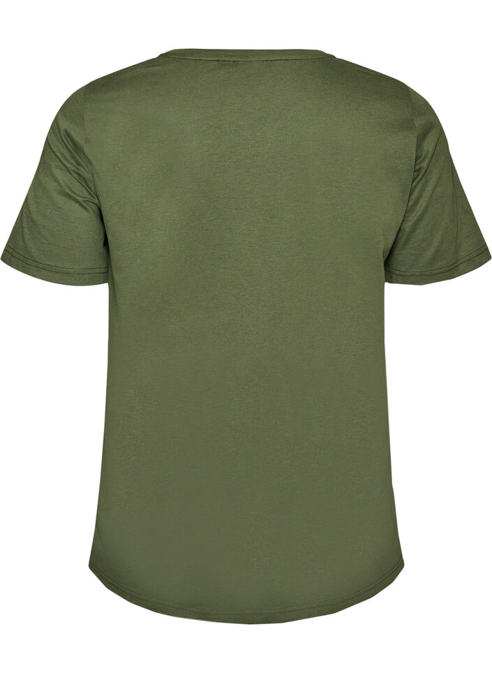 T-skjorte med trykk, Gr&oslash;nn, Packshot image number 1