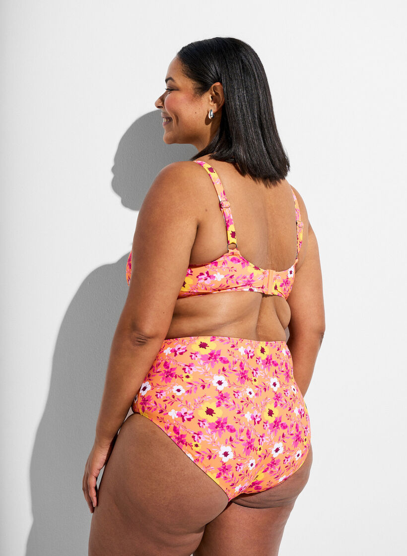H&oslash;ytlivs bikinitruse med m&oslash;nster, Orange, Model