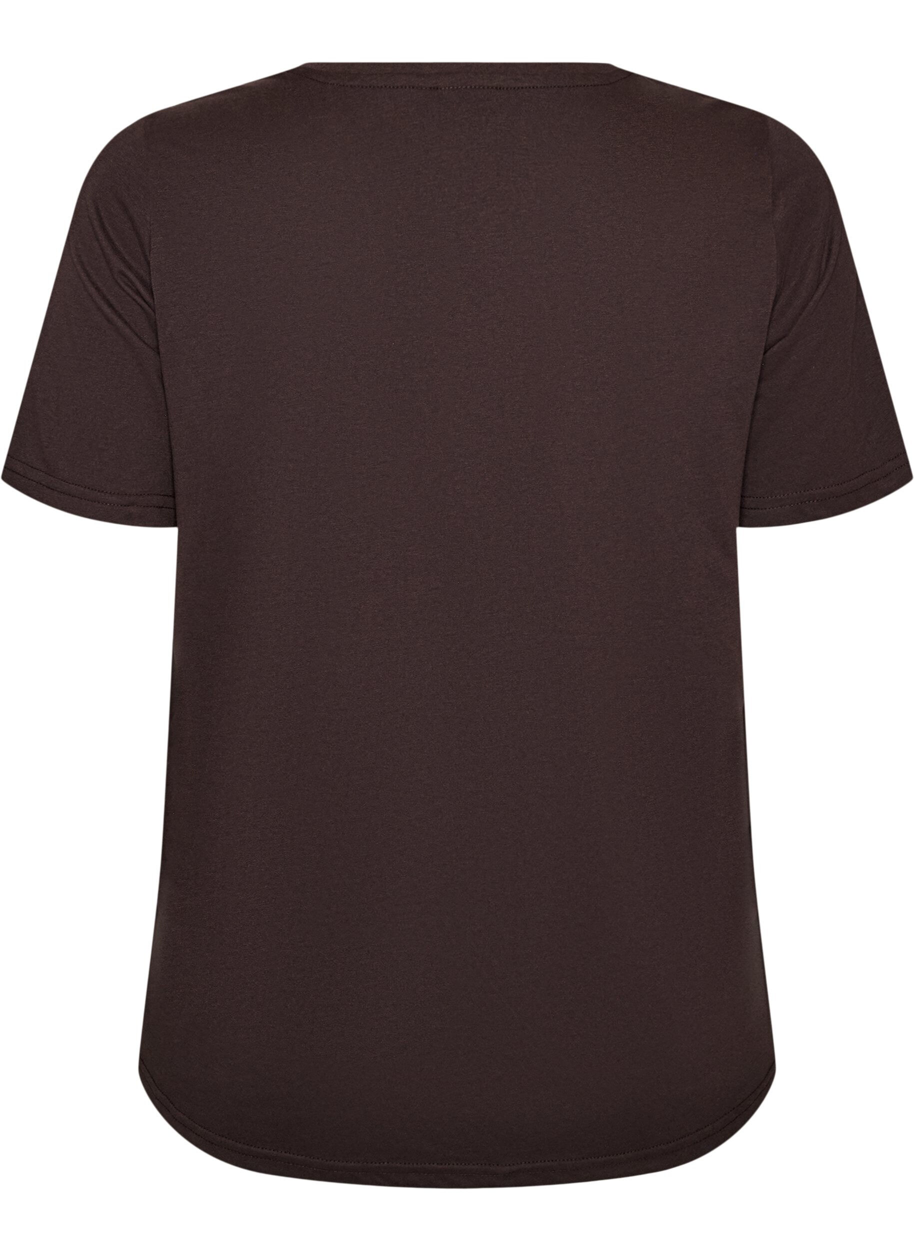 ZizziT-skjorte med trykk, Brun, Packshot image number 1