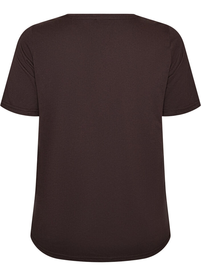 T-skjorte med trykk, Brun, Packshot image number 1