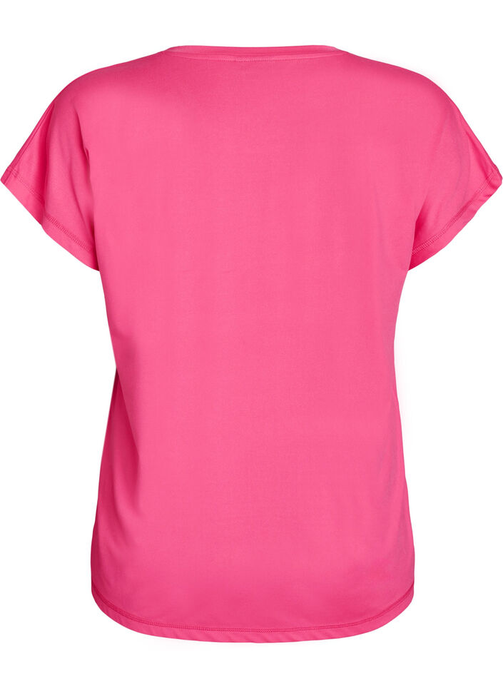 Ensfarget trenings-T-skjorte, Rosa, Packshot image number 1