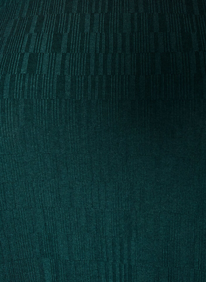 Bluse med tekstur og 3/4 ermer, Gr&oslash;nn, Packshot image number 2