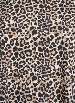 Zizzi Kort T-skjortekjole i bomullsjersey, Brun, Packshot image number 2