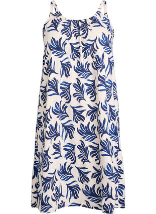 Zizzi Midi strap dress in organic cotton, Hvit, Packshot image number 0