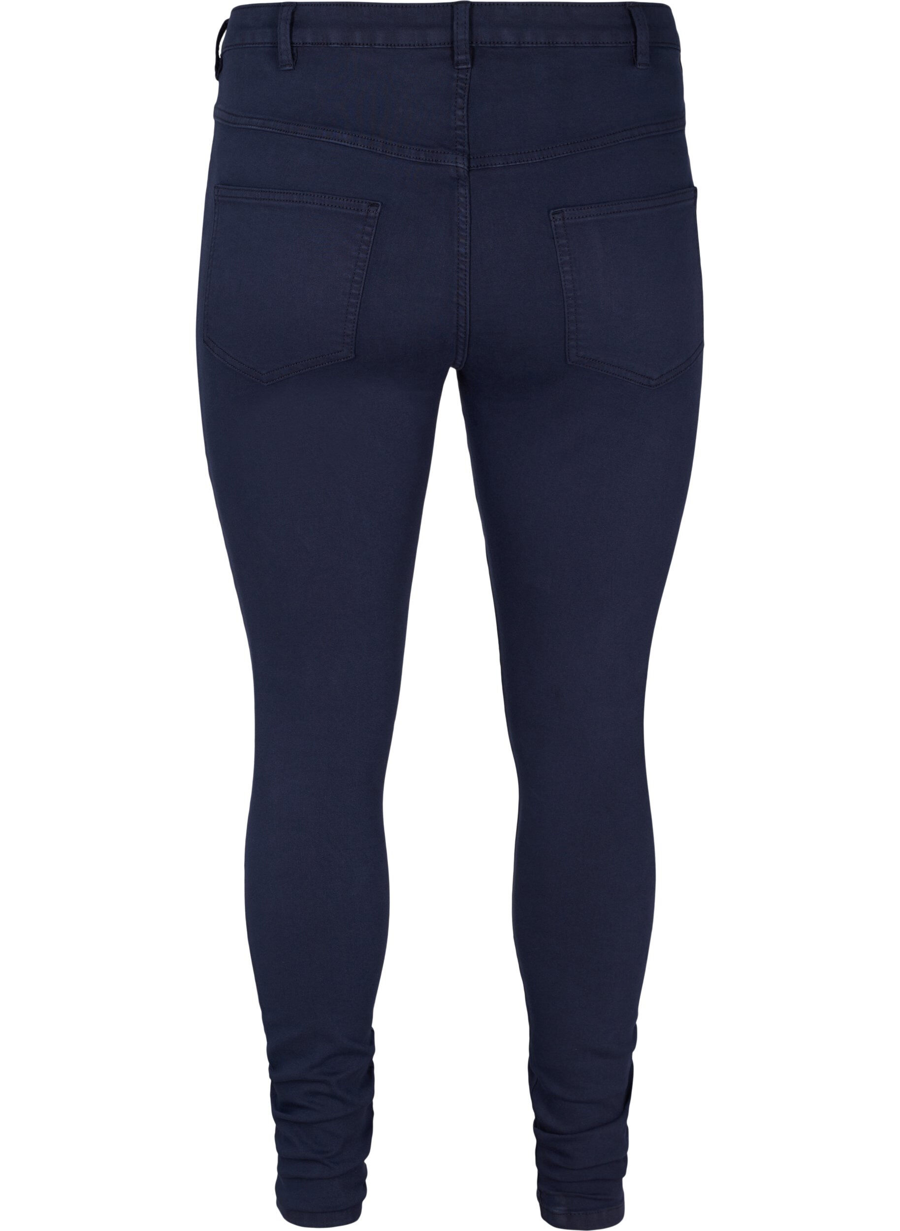 Zizzi Super slim Amy jeans med h&oslash;yt liv, Night Sky, Packshot image number 1