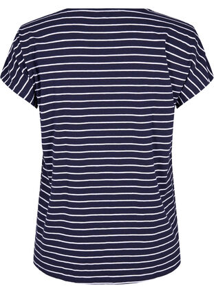 T-skjorte i bomull med striper, Night Sky W. Stripe, Packshot image number 1