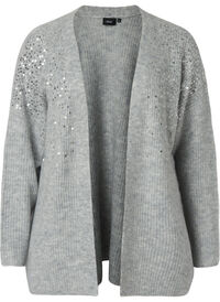 Strikket cardigan med paljetter