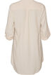 Lang skjorte i lin og viskose, Beige, Packshot image number 1