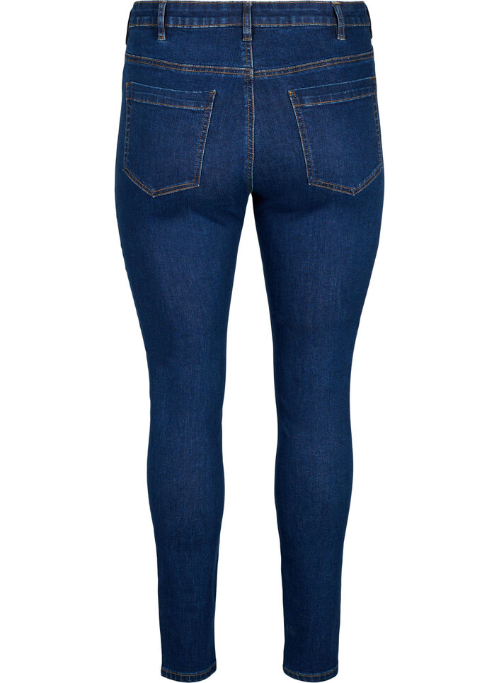 Amy jeans med høy midje og supersmal passform, Blå, Packshot image number 1