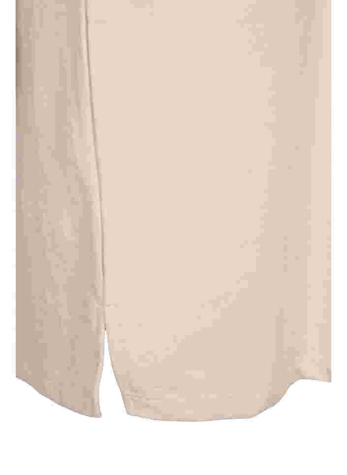 Kjole med korte ermer og splitt, Pumice Stone, Packshot image number 3
