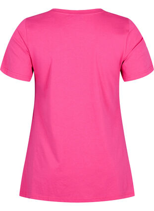 T-skjorte i bomull med tekst, Beetroot Purple HAP, Packshot image number 1
