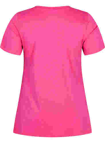 T-skjorte i bomull med tekst, Beetroot Purple HAP, Packshot image number 1