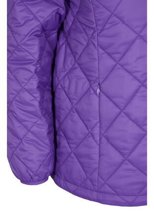 Quiltet lett jakke med glidelås og lommer, Ultra Violet, Model image number 2