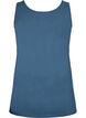 Ensfarget basic topp i bomull, Gr&aring;, Packshot image number 1