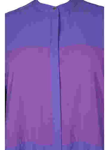 Lang skjorte med colorblock, Purple Block, Packshot image number 2