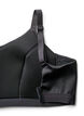 Lett polstret sports-BH, Svart, Packshot image number 3