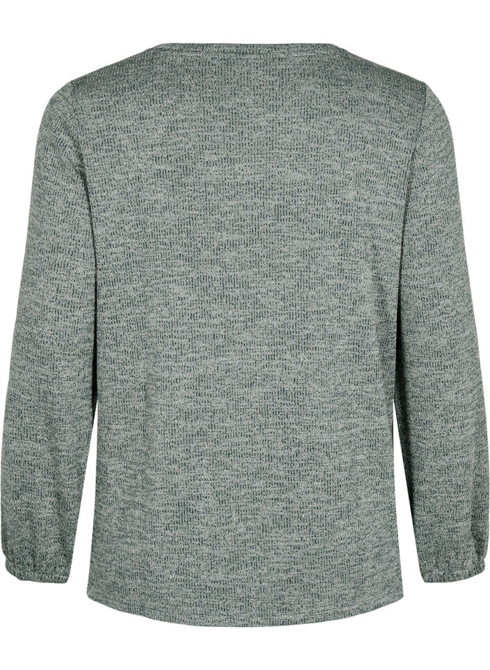 FLASH - Jerseybluse med lange ermer, Grønn, Packshot image number 1