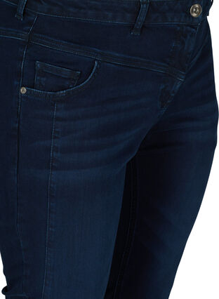 Ekstra slim Sanna jeans med normal høyde i livet, Dark blue, Packshot image number 2