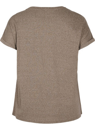 Melert T-skjorte i bomull , Falcon Melange, Packshot image number 1