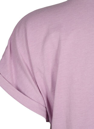 Kortermet T-skjorte i bomullsblanding, Lavender Mist, Packshot image number 3