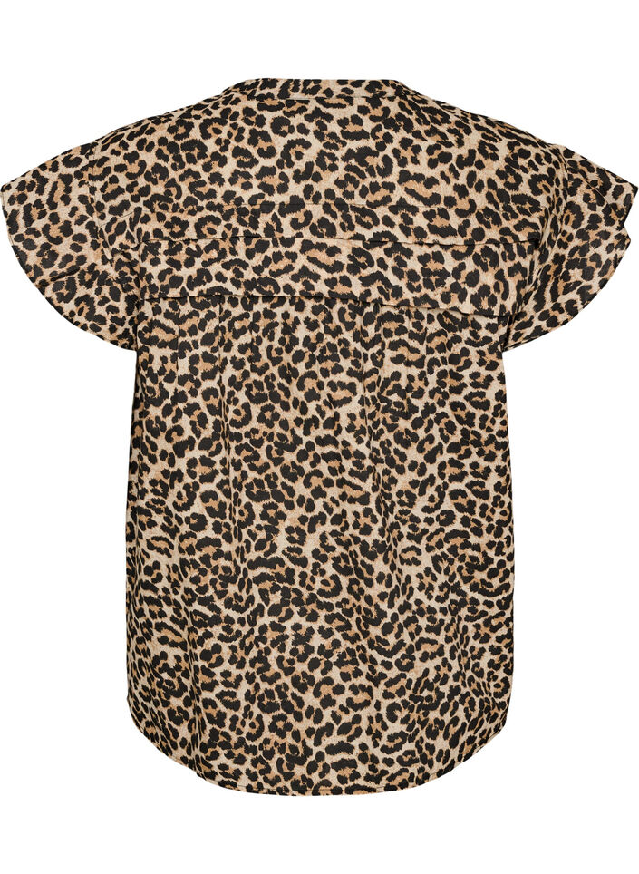 Ermel&oslash;s A-linje bomullsskjorte bluse, Brun, Packshot image number 1