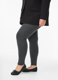 Mønstrede leggings med regular waist, Grå Mønstrede leggings med regular waist, Grå, Model