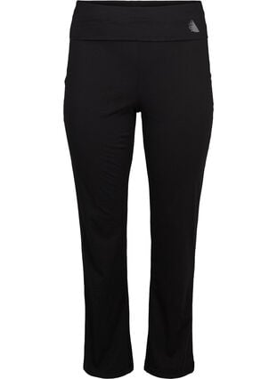 Zizzi Treningsbukser i bomull, Svart, Packshot image number 0