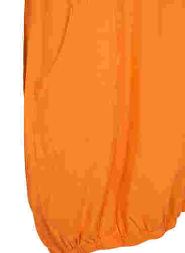 Kortermet kjole i bomull, Orange Tiger, Packshot image number 3