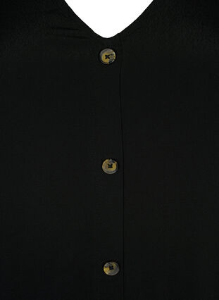 Bluse i viskoe med knapper, Black, Packshot image number 2