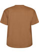 100% bomulls T-skjorte med korte ermer og trykk, Brun, Packshot image number 1