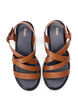 Sommersandal i skinn med bred passform, Friar Brown, Packshot image number 2