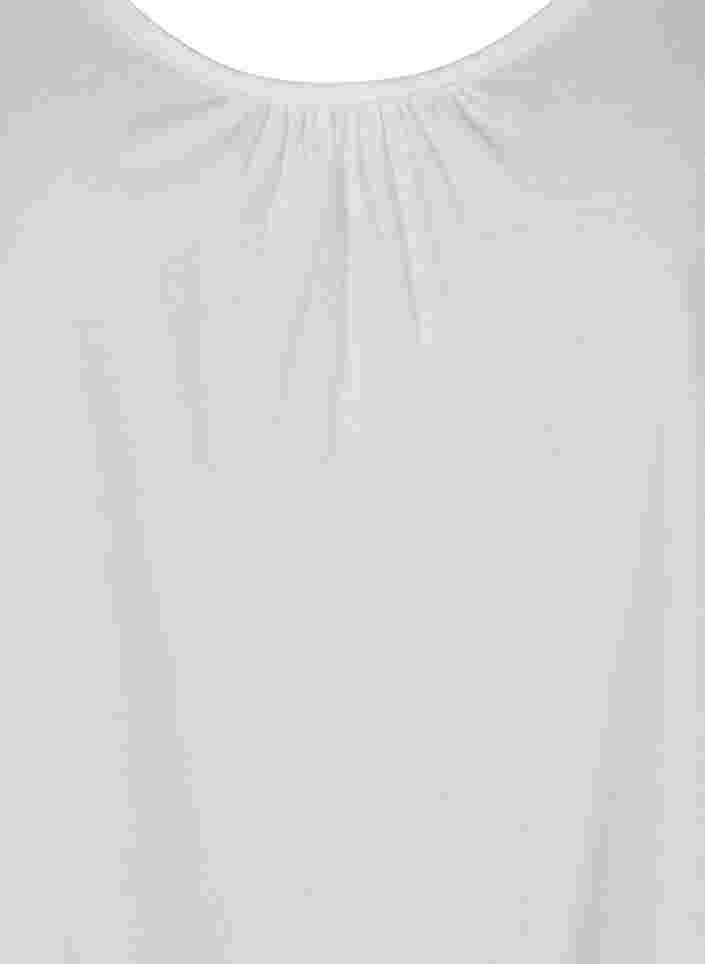 Topp med rund hals og A-form, Bright White, Packshot image number 2