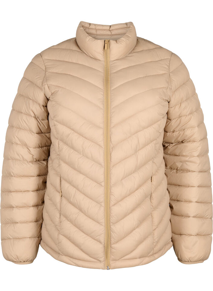 Lett jakke med lommer, Brun, Packshot image number 0