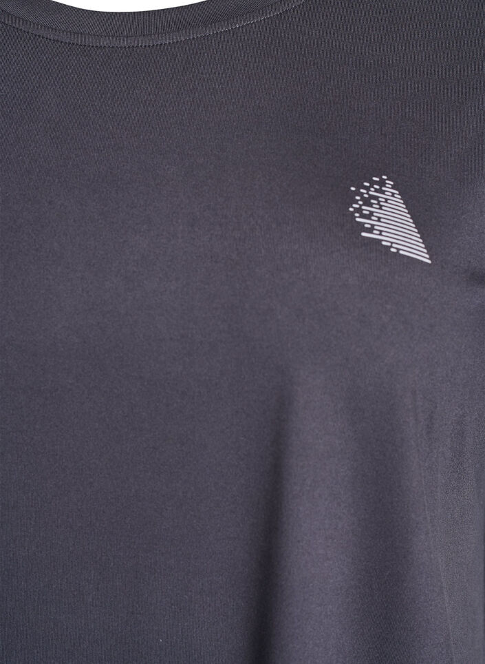 Ensfarget trenings-T-skjorte, Grå, Packshot image number 2