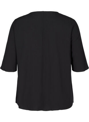 Bluse i viskose, Black, Packshot image number 1