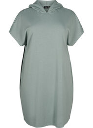 Kortermet kjole i modalblandet sweatshirtkvalitet., Chinois Green