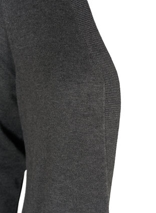 Zizzi Lang, strikket cardigan i en viskoseblanding, Grå, Packshot image number 2