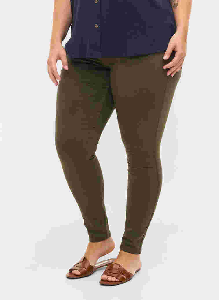 Super slim Amy jeans med høyt liv, Forest Ngt, Model image number 2