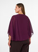 Chiffonbluse med ballongeffekt, Lilla, Model image number 2