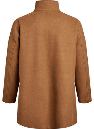Zizzi Kort kåpe med A-linjesnitt, Brun, Packshot image number 1