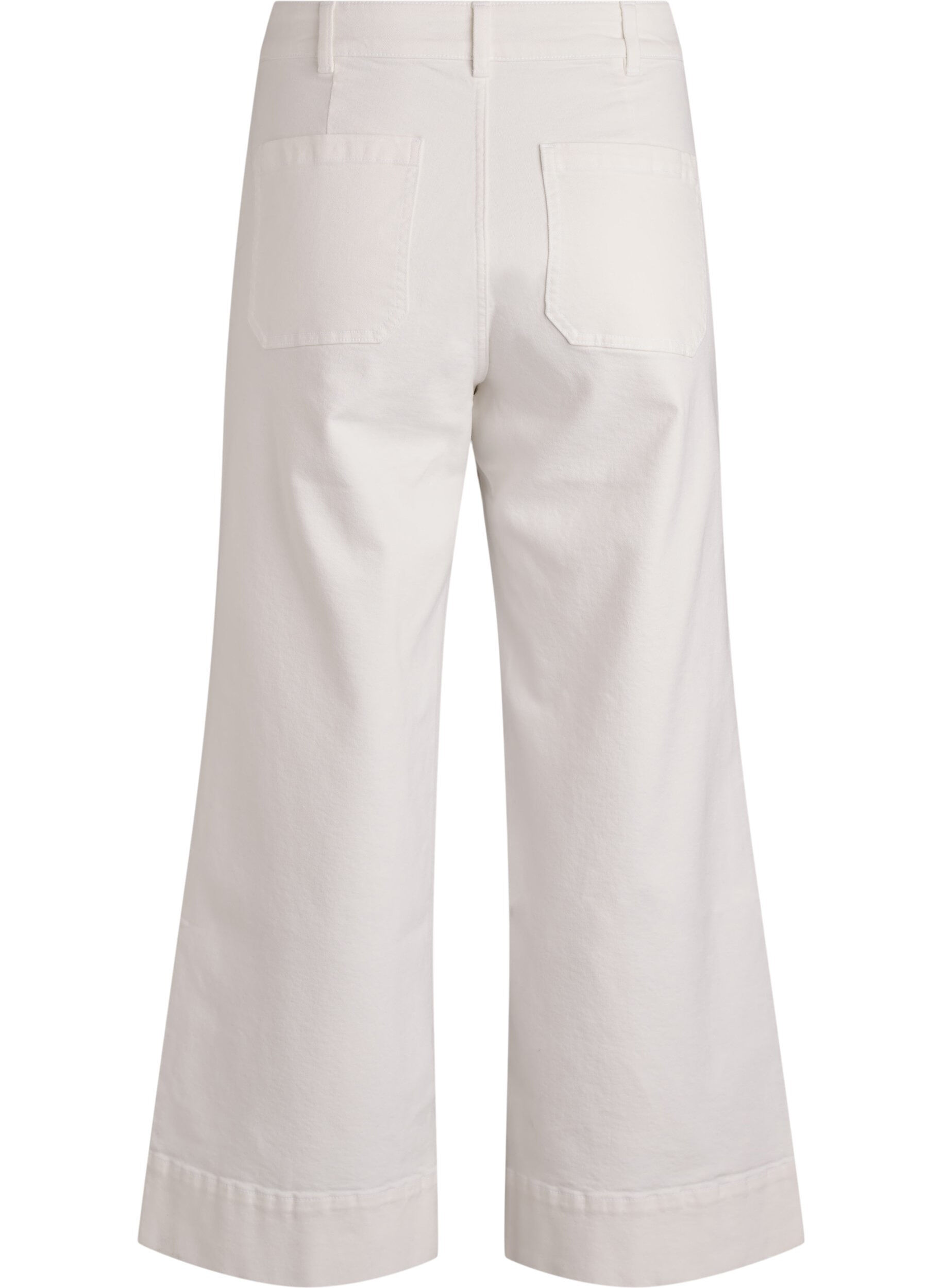 ZizziMyra jeans med h&oslash;y midje og wide fit, Hvit, Packshot image number 1
