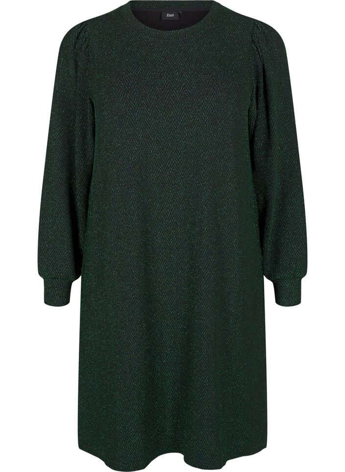 Kjole med sikksakkmønster og glitter, Scarab ZigZagShimmer, Packshot image number 0