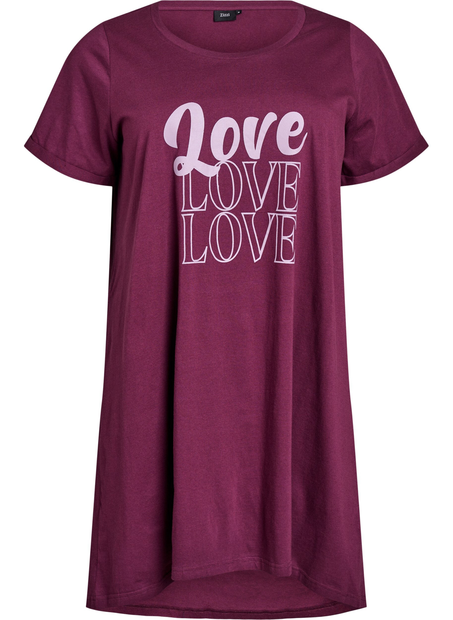 Kortermet nattkjole i &oslash;kologisk bomull