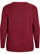 Melert strikkebluse med rund hals, R&oslash;d, Packshot image number 1