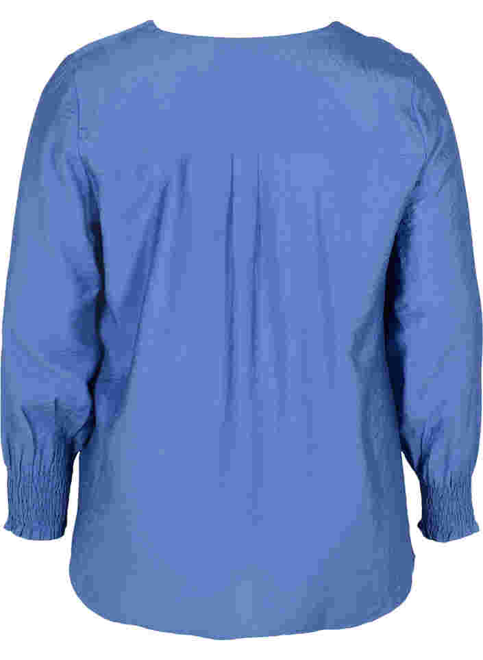 Skjorte i viskose med smock-ermer, Coastal Fjord, Packshot image number 1