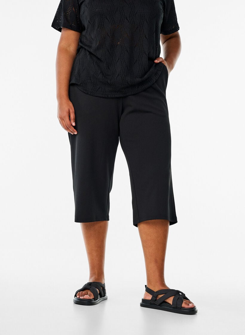 FLASH - H&oslash;ytlivs knickers med l&oslash;s passform, Svart, Model image number 3